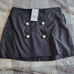 Zara Pearl Button Mini Skirt- XL